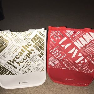 Red & White Lululemon Bags